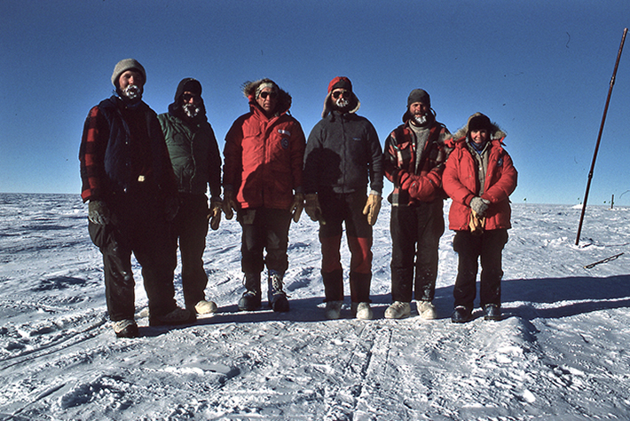 sely-thompson with her team in antarctica