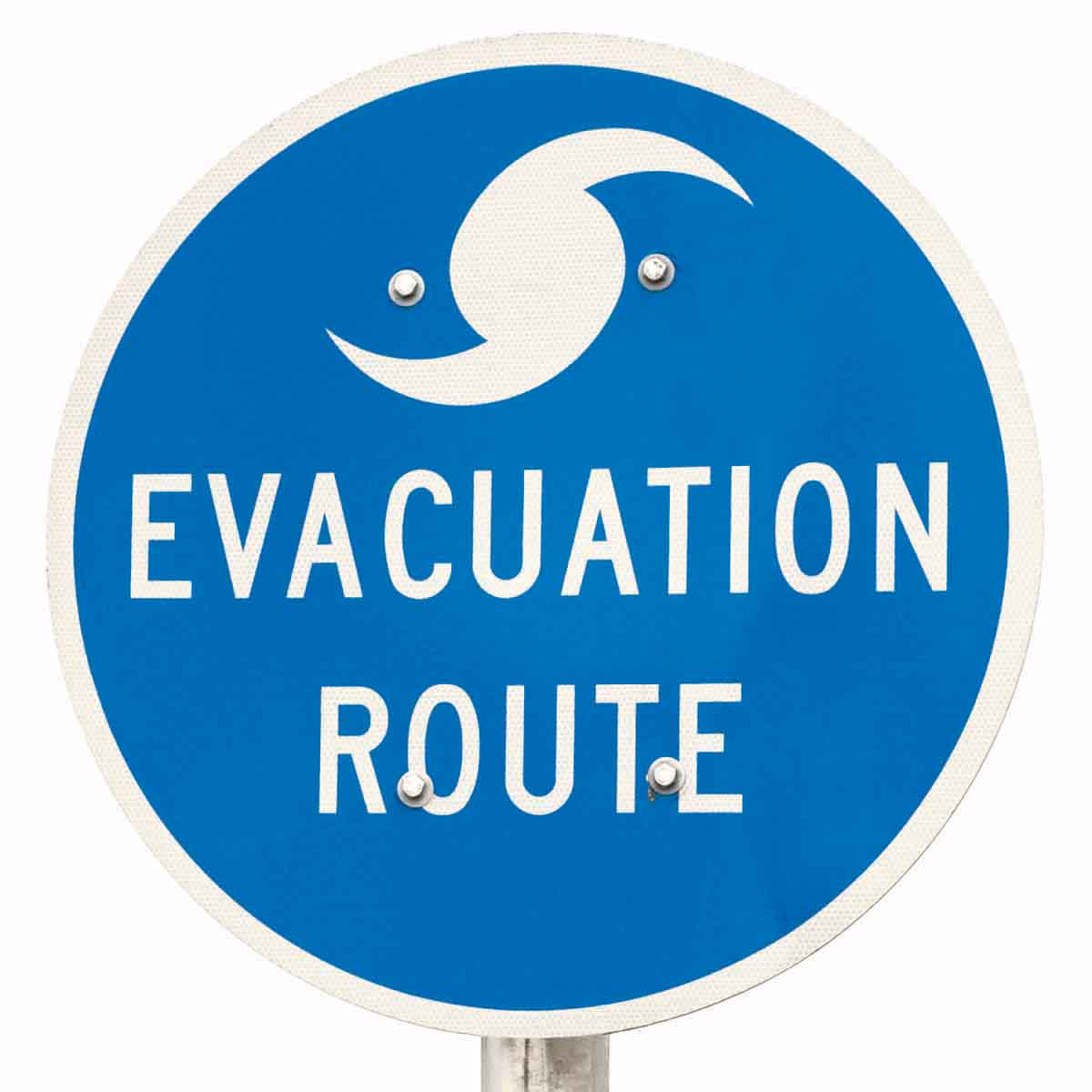 Highway sign reading Evacuation Route 