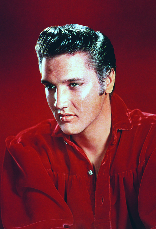 A photograph of Elvis Presley in his earlier years