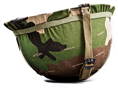 Army helmet with camo pattern