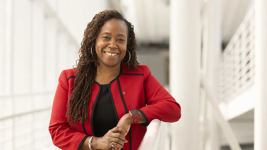 Engineering Dean Ayanna Howard smiles as she poses for a photograph