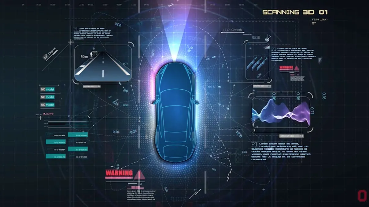 an illustration shows the outlines of a car and specifications