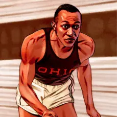 illustration of jesse owens