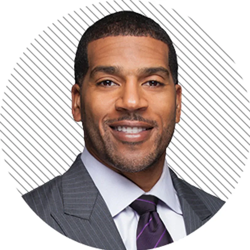 A round icon with Jackson's headshot