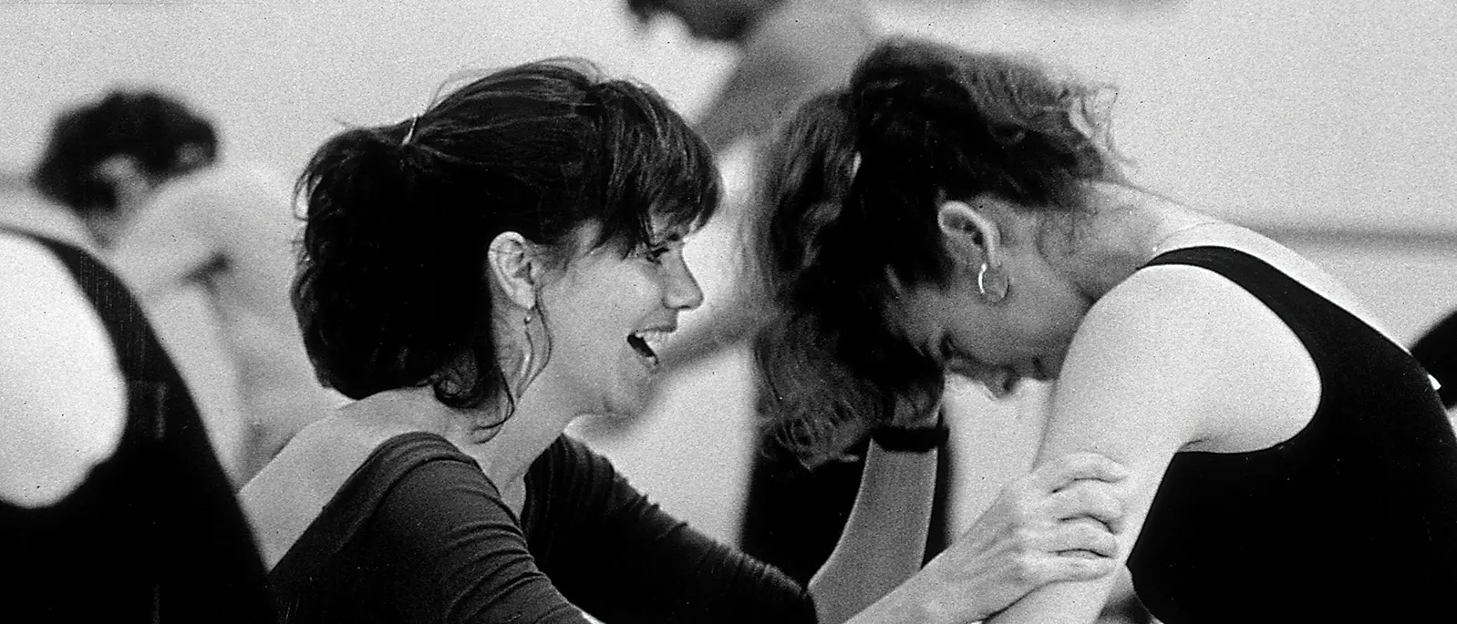 Karen Bell encouraging one of her dance students