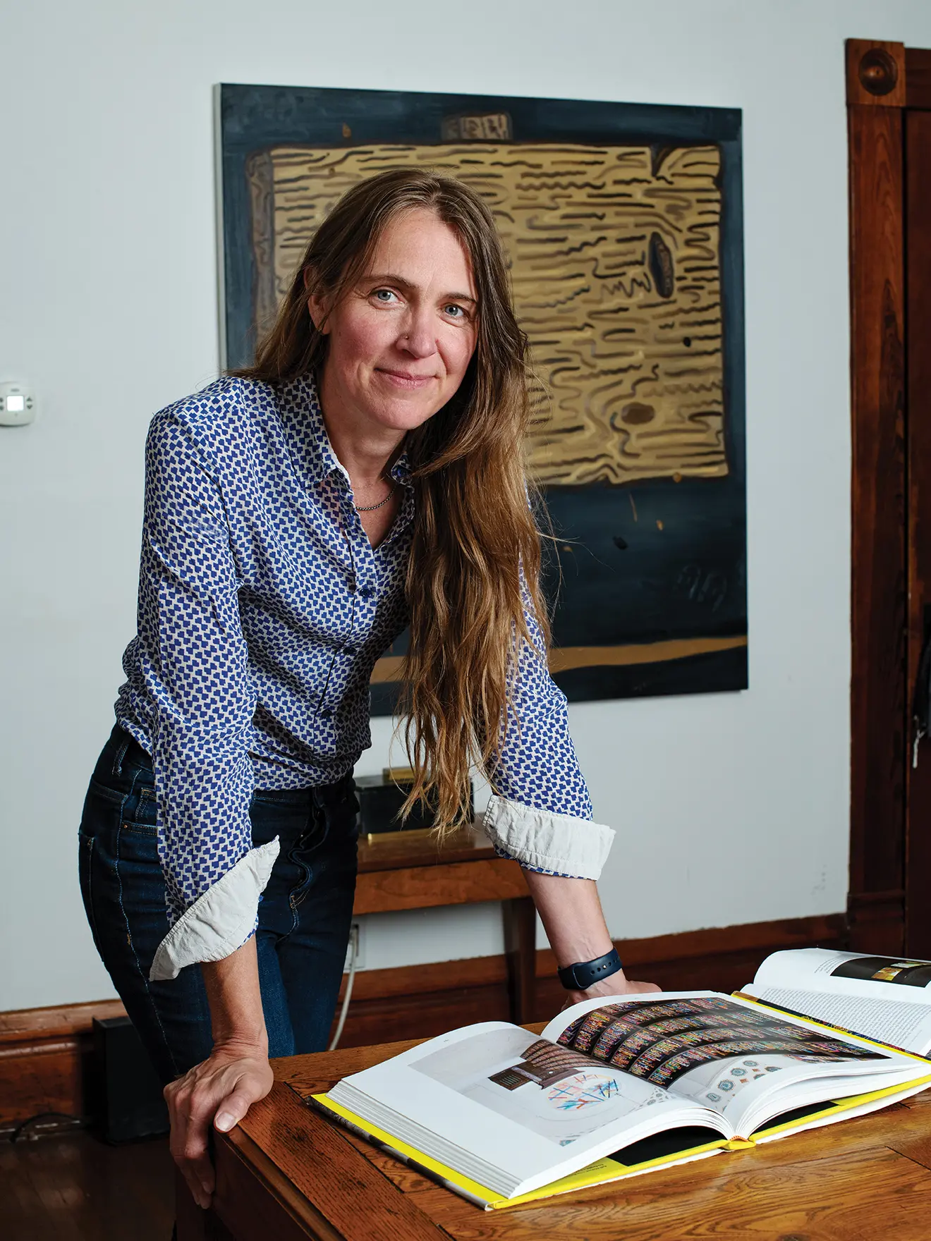 Merijn van der Heijden standing in front of painting