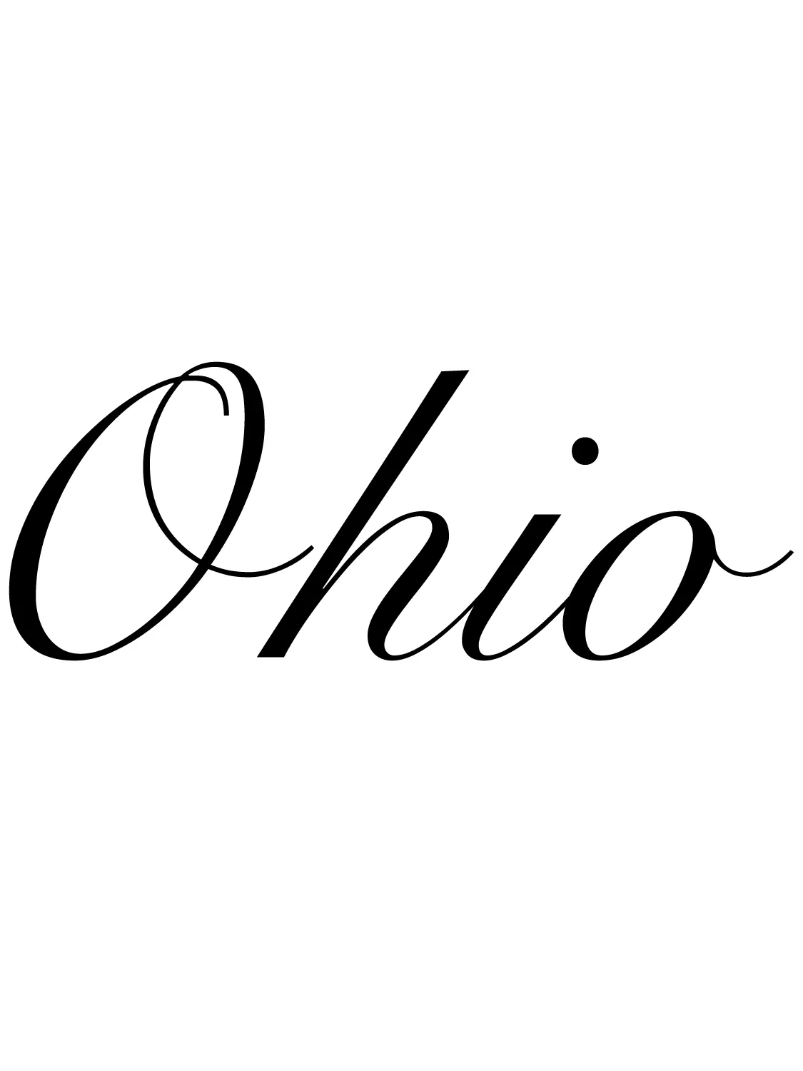 The word OHIO written in cursive 