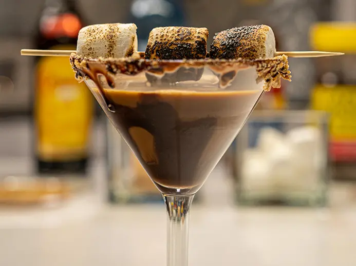 a Fireside EspressOH Martini with marshmellows