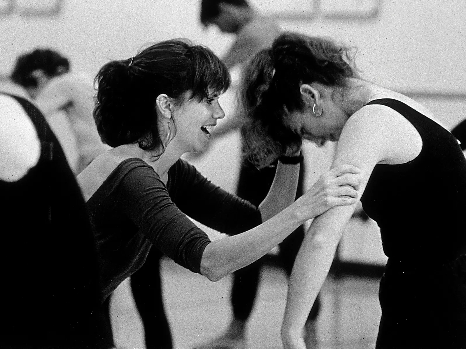 Karen Bell encouraging one of her dance students