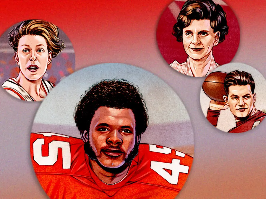 illustrations of ohio state athletes and coaches