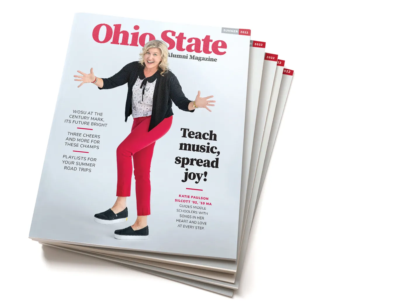 stack of Ohio State Alumni Magazines