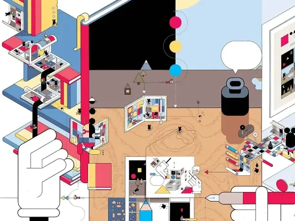 Part of an artwork by Chris Ware