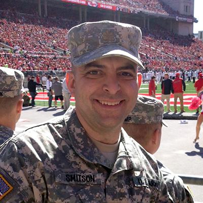 Portrait of Scott Smitson in his army uniform
